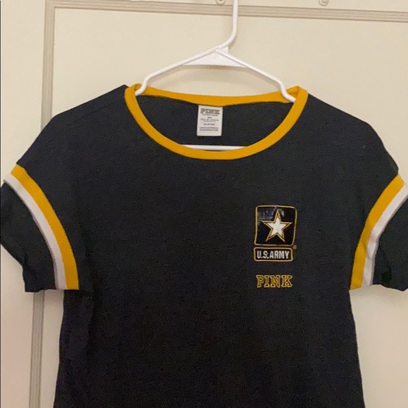 Pink Victoria’s Secret US army tee shirt size: XS - Picture 2 of 7